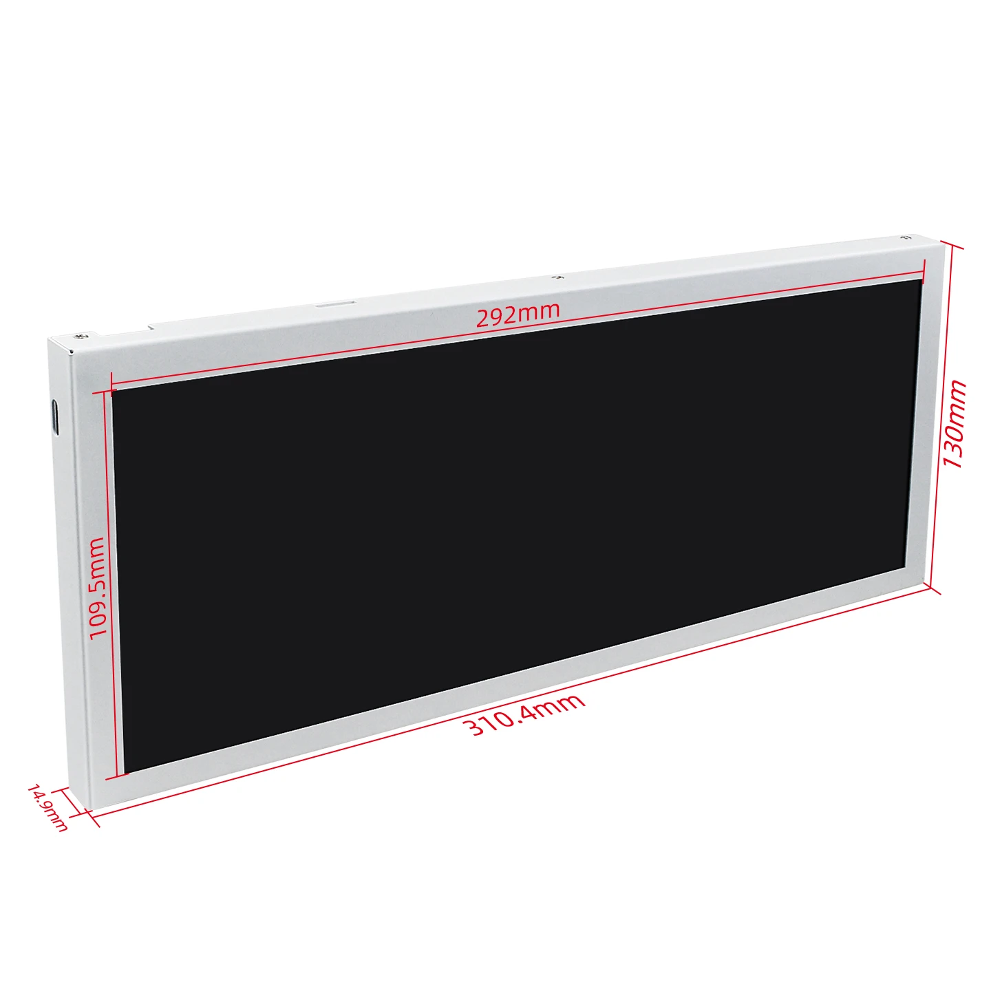 TURZX 12.3-дюймовый IPS-дополнительный экран 1920x720 USB Type-C, умный дисплей, расширенный экран для процессора, графического процессора, оперативной памяти, монитор для компьютера с Windows. (art.: 3920dce856985) - 3920dce856985