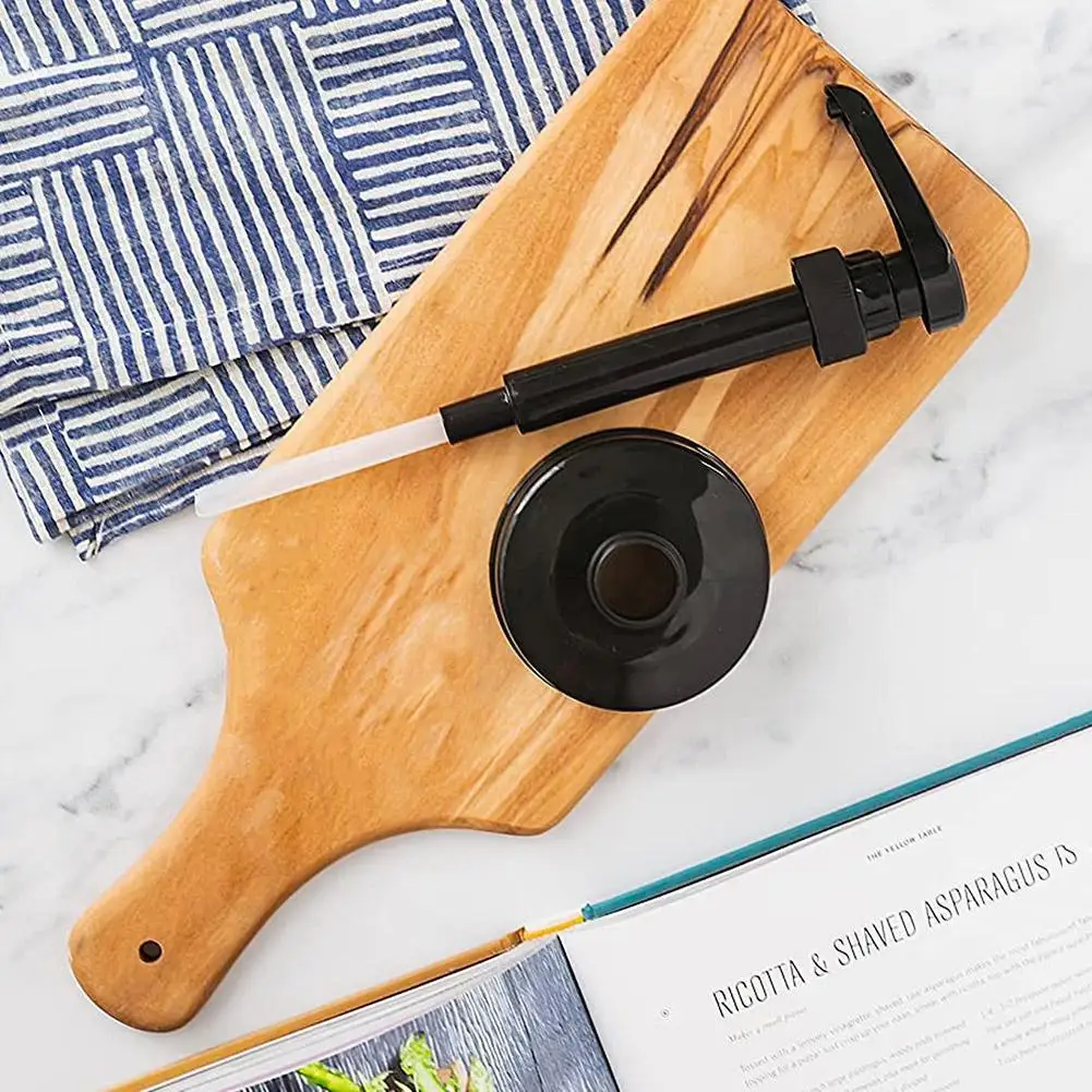 

Черный диспенсер для сиропа, бутылки, крышки для меда, диспенсер для пищевых сиропов, насосы для джема, насосы для кетчупа M5T1