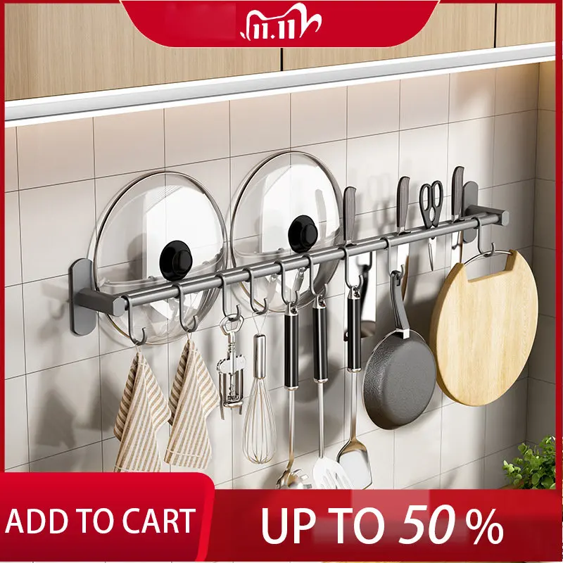 

6/8 Hooks Storage Shelf Wardrobe Cabinet Metal Under Shelves Mug Cup Hanger Bathroom Kitchen Organizer Hanging Rack Holder