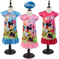 disney new minnie mouse cute cartoon print baby children girls kids dress summer short sleeve pajamas dresses casual clothing