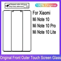 lcd display touch panel front glass for xiaomi mi note 10 note 10 pro note 10 lite front touch panel glass cover lens repair