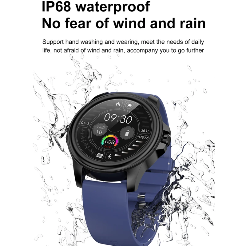 E89 Smart Watch For Men Women ECG PPG HRV Body Temperature Blood Pressure Heart Rate Monitor IP68 Waterproof AI Medical watches