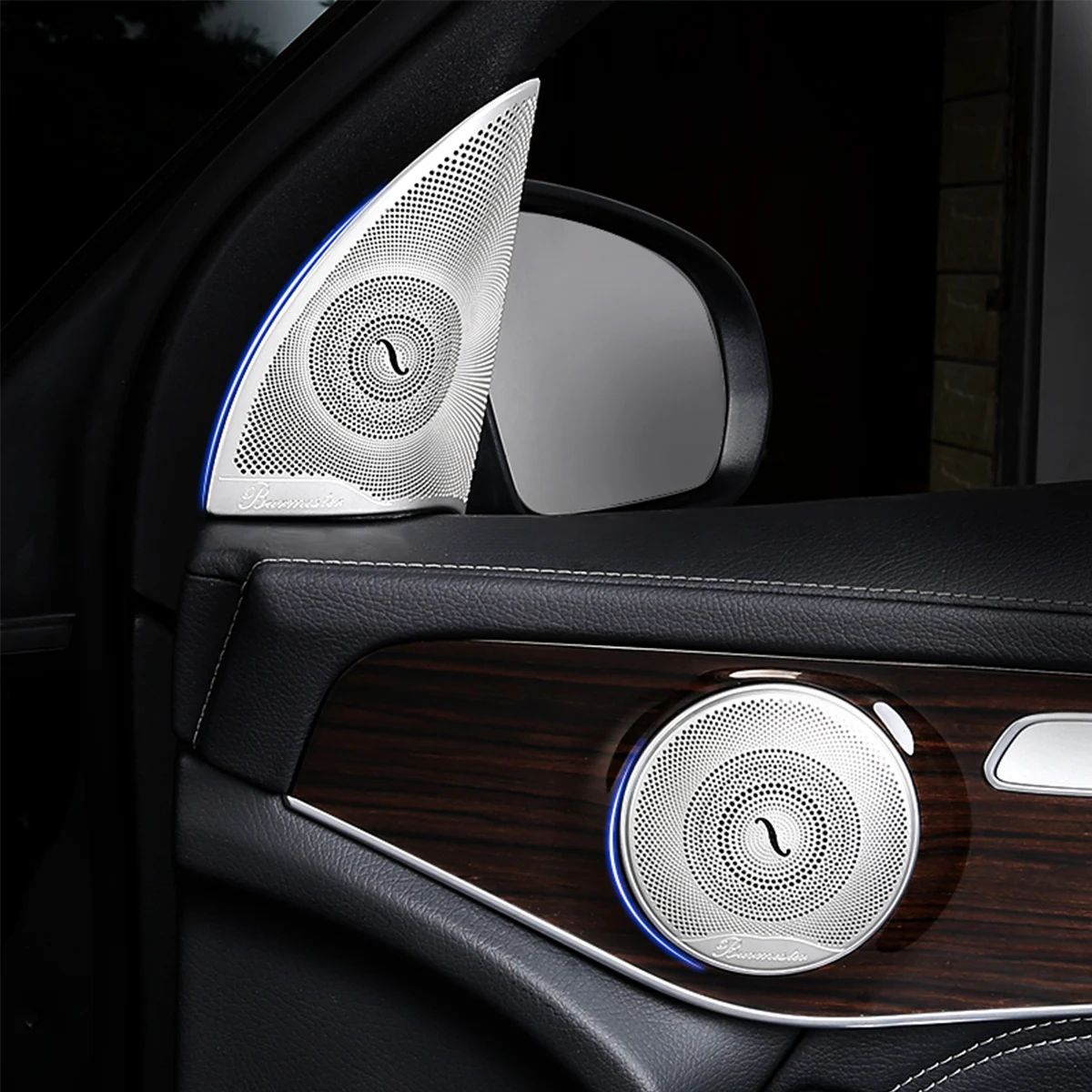 

Car Horn Audio Speaker Stereo Cover For Mercedes Benz E/C/GLC Class W213 W205 X253 Door Window Loudspeaker Cover Car Accessories