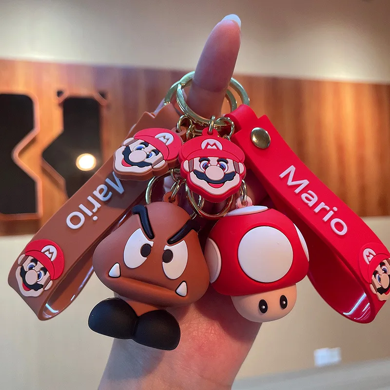 

Game Super Mario Anime Figure Luigi Toad Goomba PVC Doll Keychain Bag Keyring Ornament Accessories Kids Toys Birthday Gifts