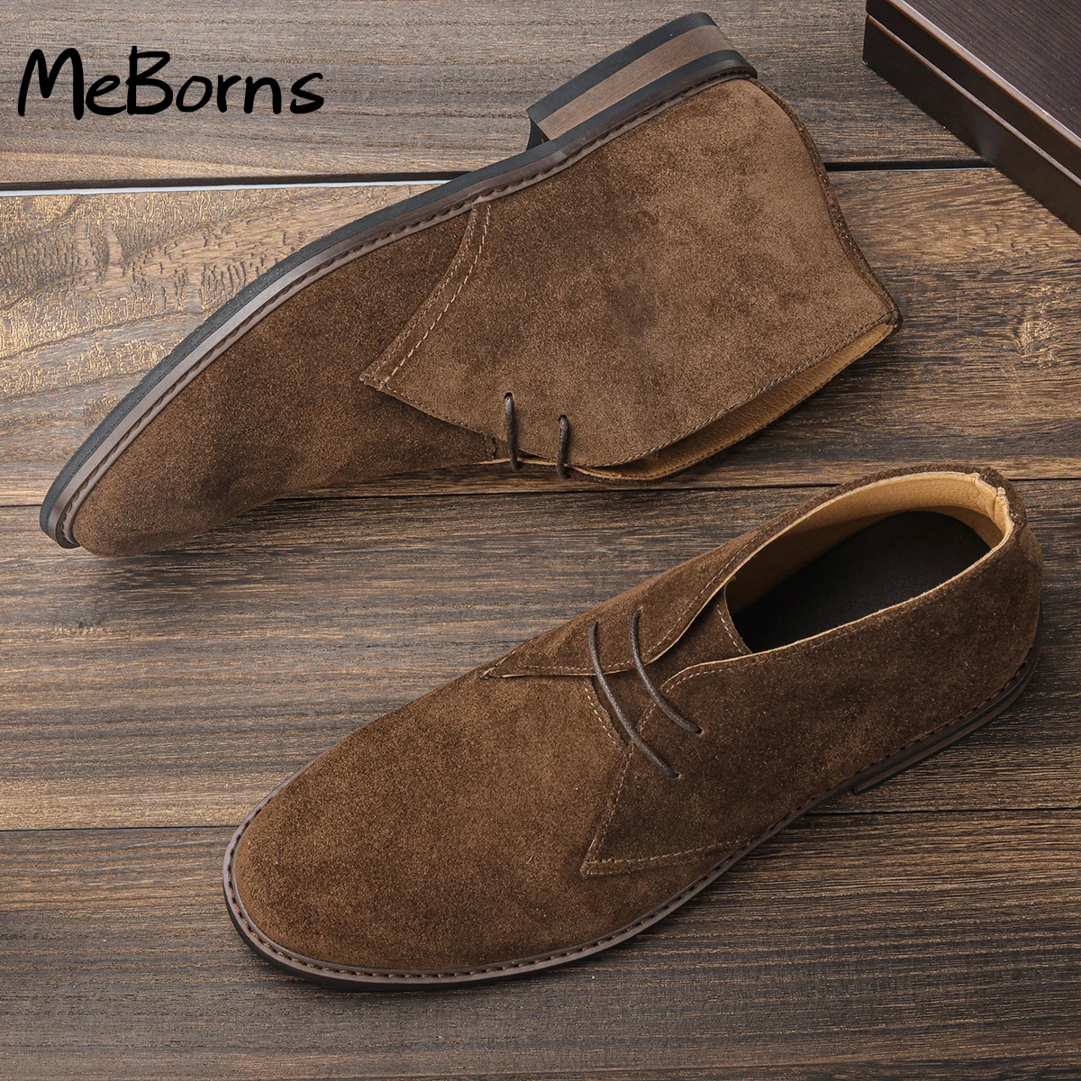 

Men Ankle boots Genuine Leather CHUKKA BOOTS Size 7~12 Comfortable Wootten Brand Fashion 2022 walking boots for men