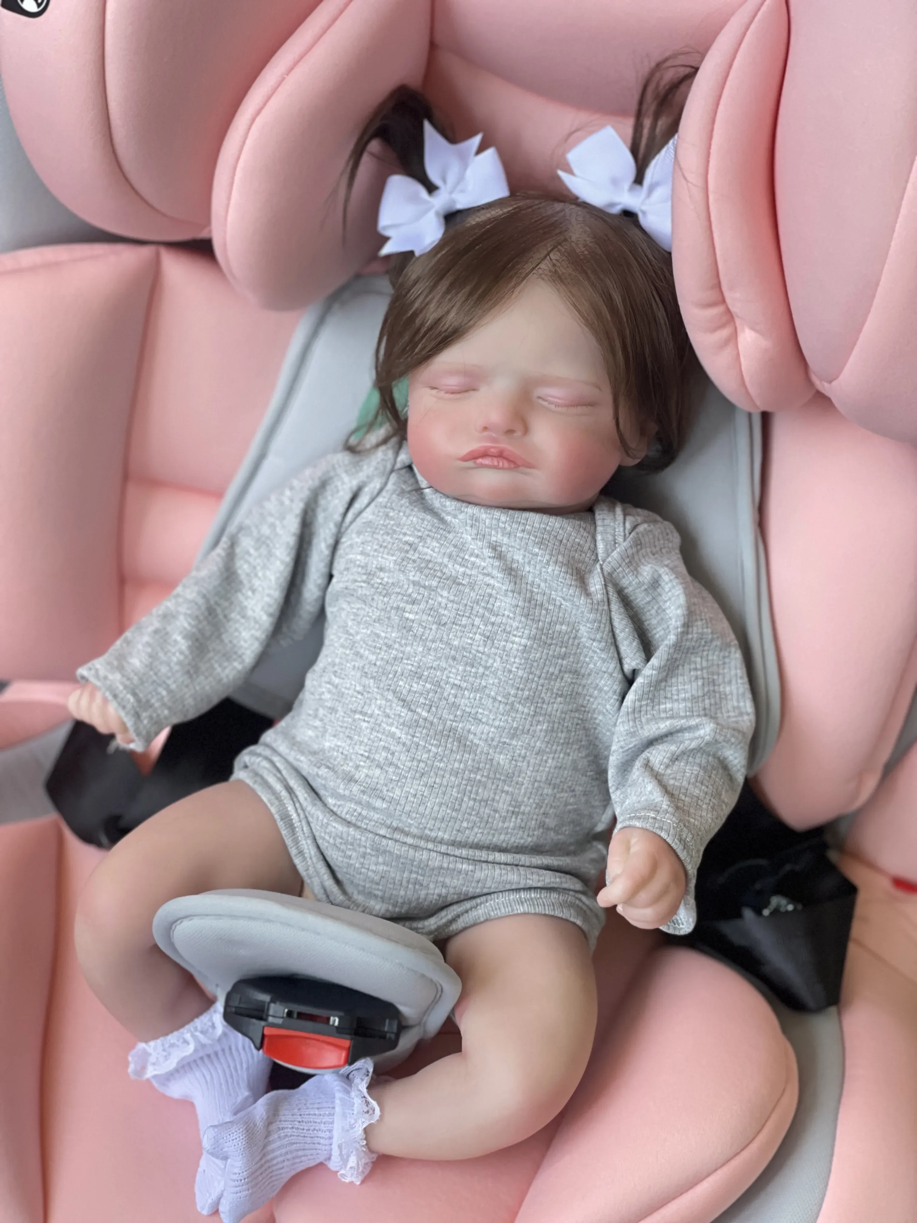 18-дюймовые куклы Rosalie Reborn ручной работы для новорожденных спящие волосы 3D-кожа с