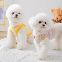 pet clothes korean version puppy summer vest breathable cartoon t shirt comfortable breathable dog sweatshirt shirt for pet dog