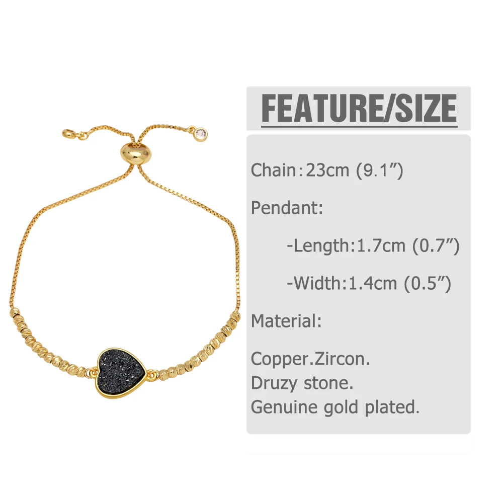 Браслеты FLOLA в форме сердца для женщин регулируемые очаровательные браслеты