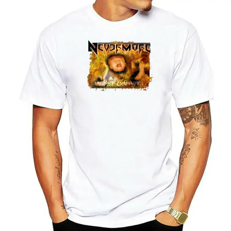 

Nevermore-Camiseta de manga corta para S-3XL, camisa de algodón de banda de Metal progresiva, Normal