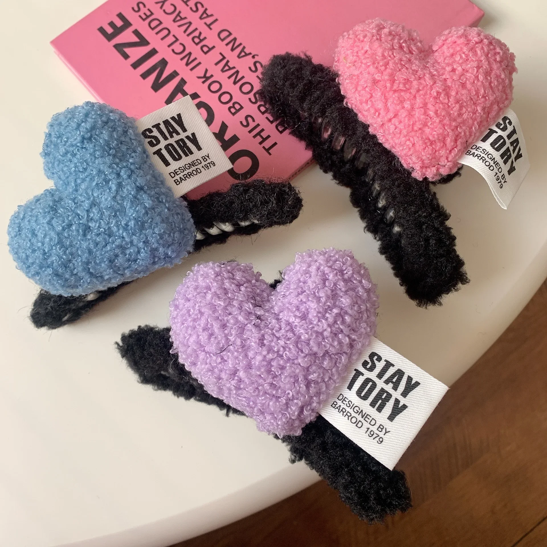 BYL New 13CM Autumn/Winter Series Love Hair Clips with Plush Material High Quality Crab Clip Women's Accessories