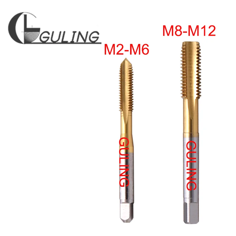 GULING HSS Spiral Fluted Tap Spiral Pointed Tap Hand Tap M2 M2.5 M3 M3.5 M4 M5 M6 M8 M10 M12 M14 M16 M18 M20 Machine Thread Taps images - 6