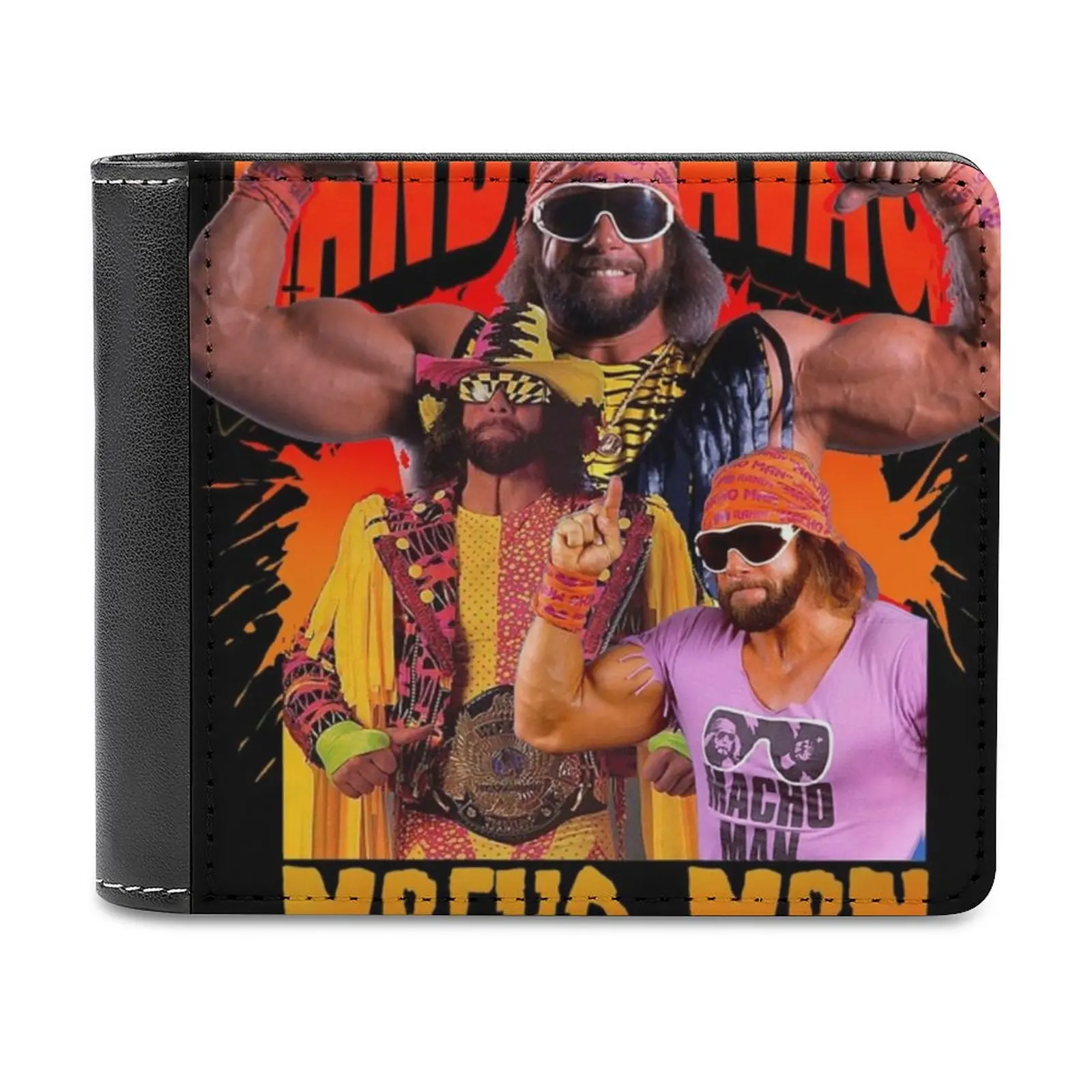

Men's Wallet Leather Wallet Luxury Wallet Card Wallet Male Women Wwf Wrestling Prowrestling Macho Wrestlingfigures Nwo