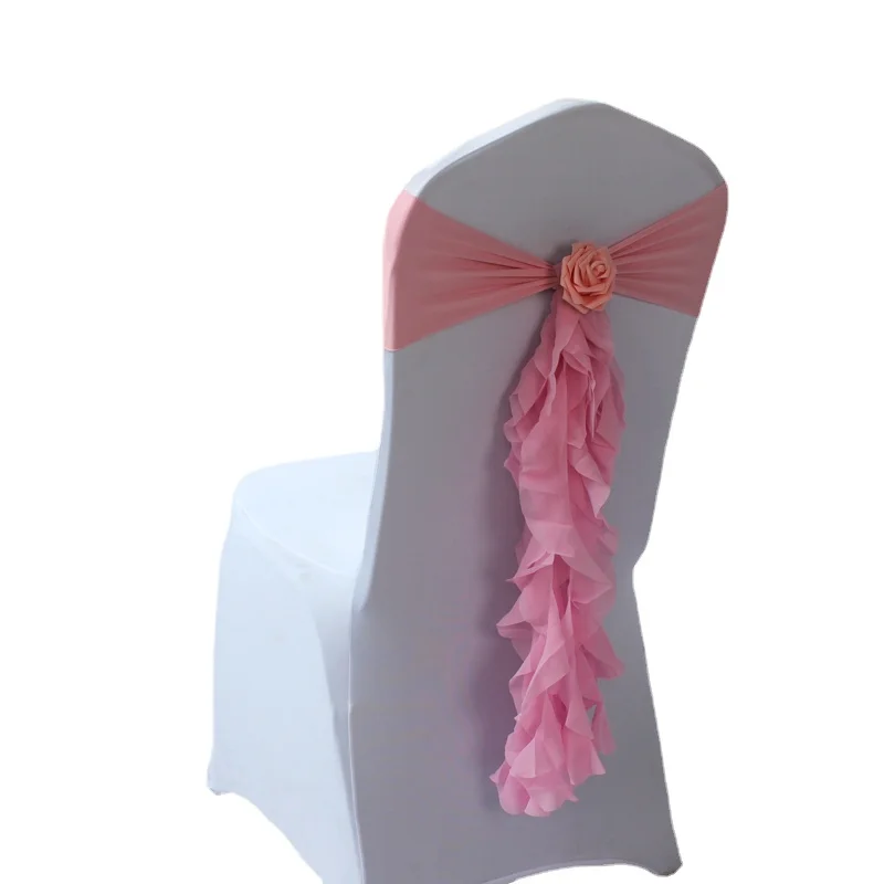 Sashes Elastic Spandex Organza Chair Sash Covers Wedding Ban