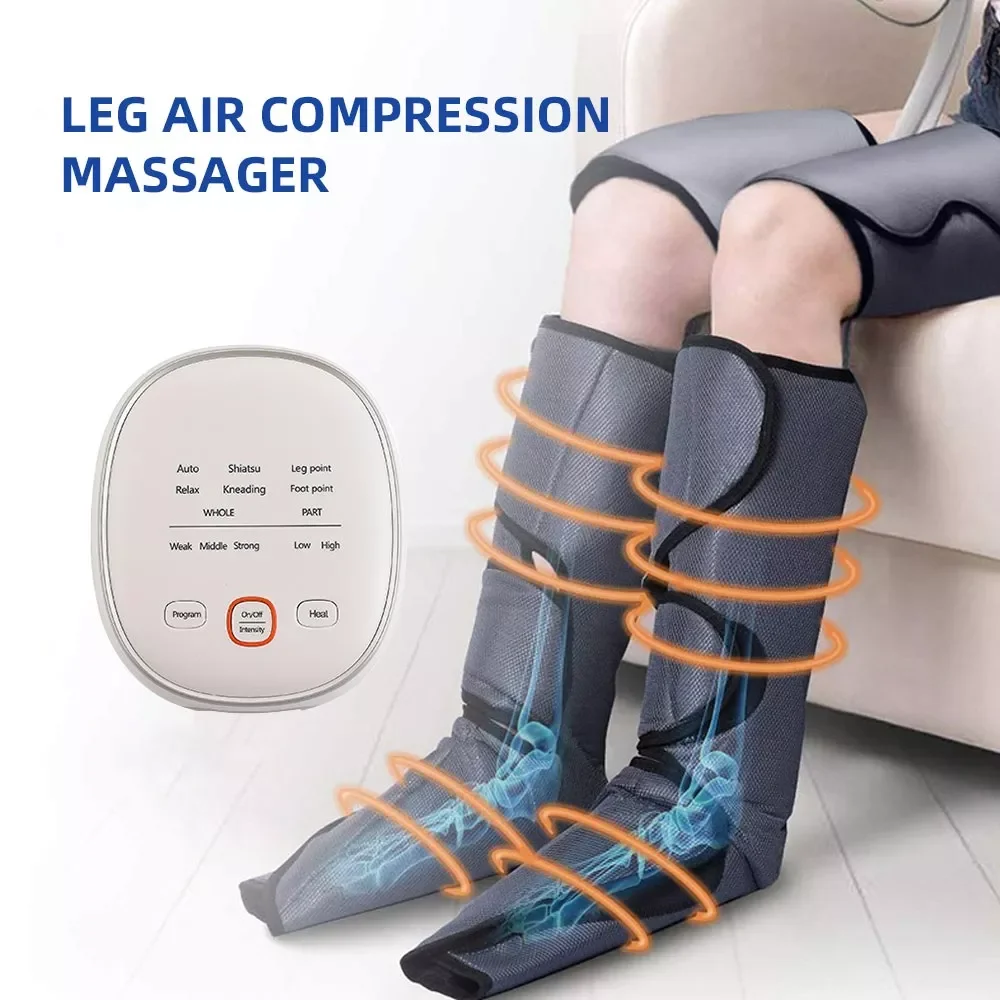 

Air Compression Full Body Leg Massager Hot Compress Pneumatic Foot and Calf Heated Air Wraps Promotes Blood Circulation Relax