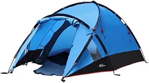 

Экстренная палатка для выживания, водонепроницаемая семейная купольная палатка для кемпинга на 3 человек, портативная уличная мгновенная каюта, Всесезонная двухслойная палатка