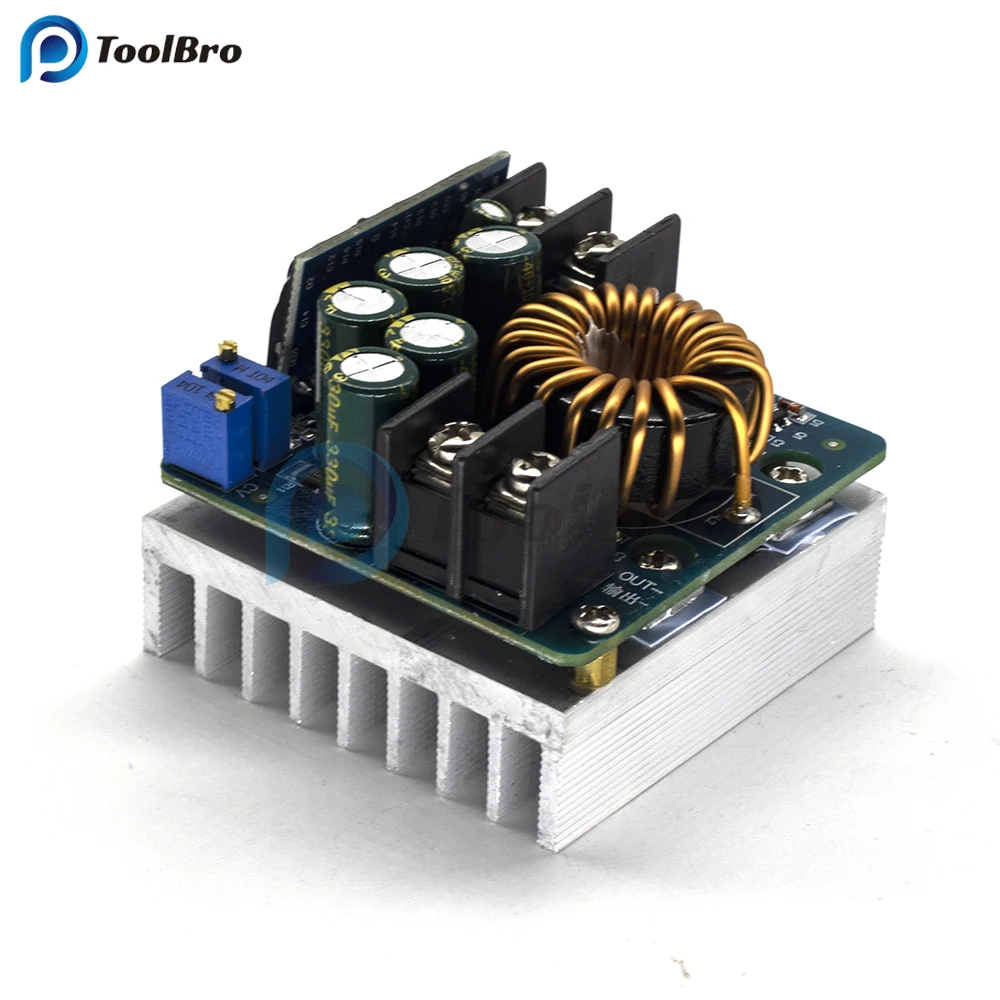 

400W 15A DC-DC Step Down Buck Converter Module DC 10V-60V to 0-45V Adjustable CC CV Power Supply Voltage Regulator Board 5V 12V