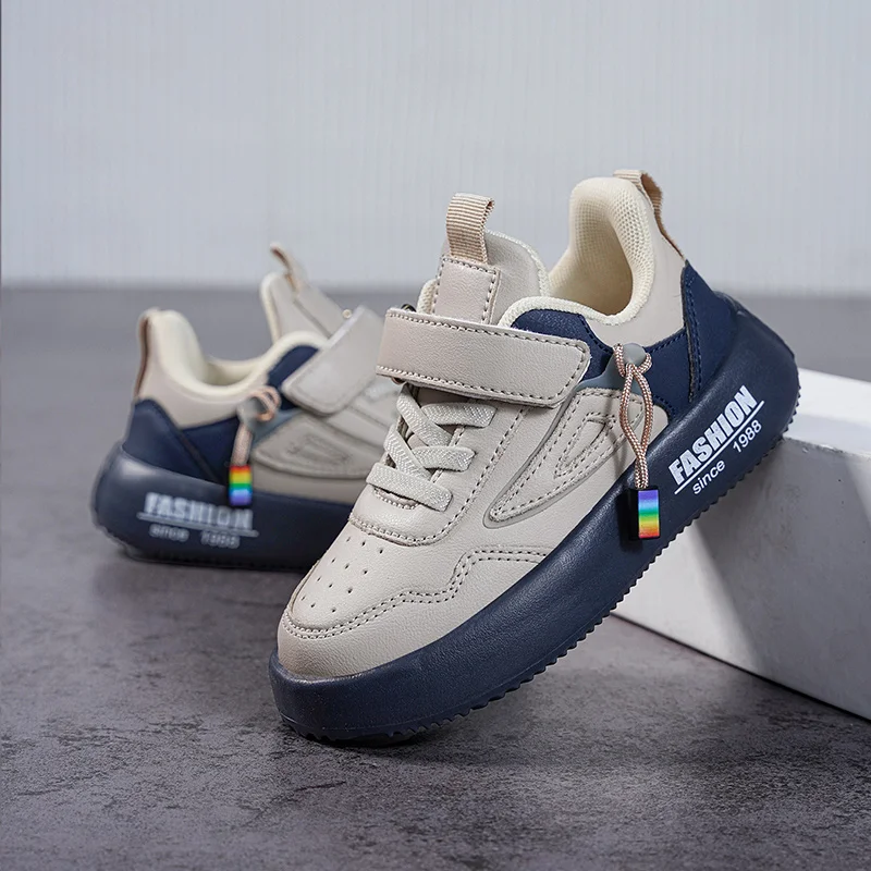 Boys Shoes 2022 New Leather Casual Sports Shoes for Children Warm Fashion Running Shoes for Boys and Girls In Autumn and Winter