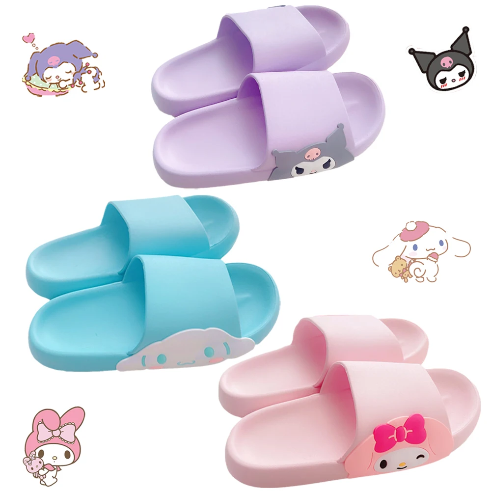 

Sanrioed My Melody Cinnamoroll Kuromi Slippers Sandals Non-slip Sandals Kawaii Anime Summer Platform Shoes Birthday Gift Summer