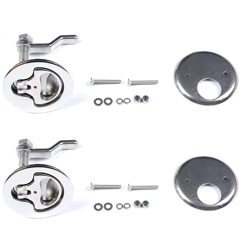 

316 Stainless Steel Marine Handle Ring, Deck Box Cover Door Lock, Floor Lock (A Pair)