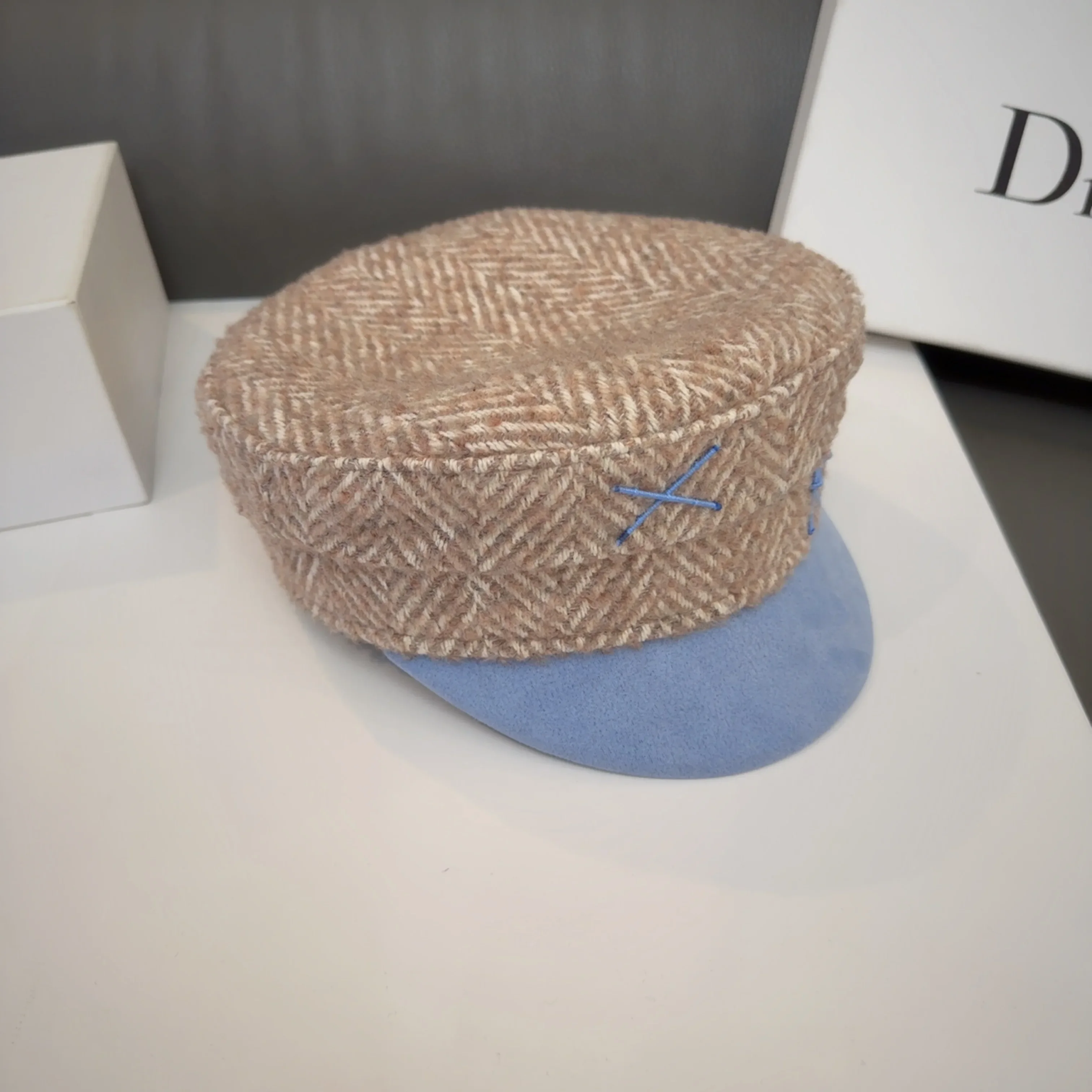 Бренд-дизайнер Новое поступление осенне-зимние теплые кепки газетчика шерстяная