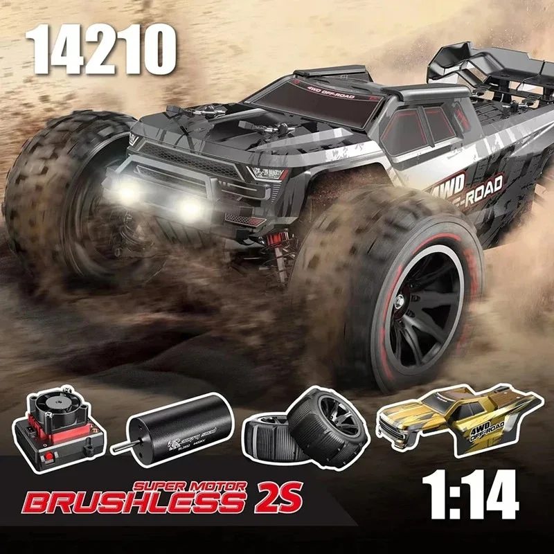Mjx Hyper Go 14210 1:14 4wd Brushless Rc Car 55km/H High Speed Drift Monster Truck 2.4g Child Remote Control Electric Toys Gift
