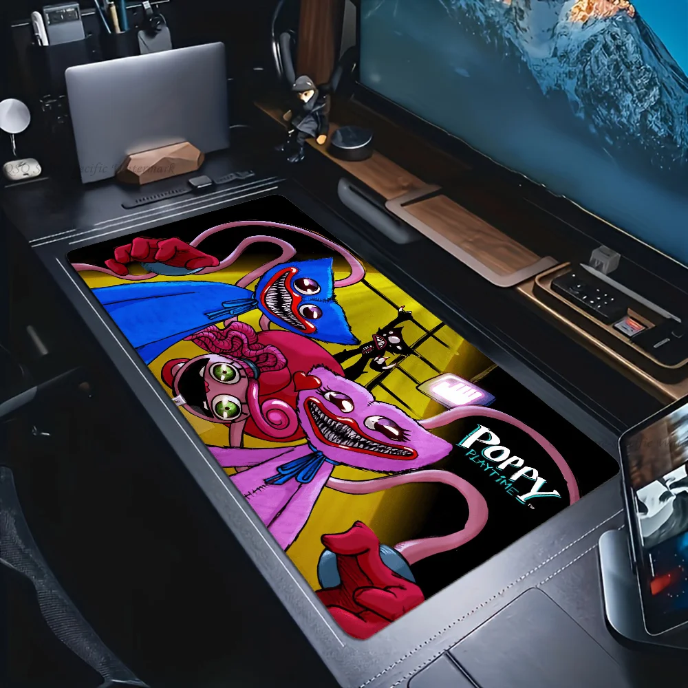 H-Huggy-W-Wuggys Playtime Mousepad Mouse Mat Desk With Pad Gaming Accessories Prime XXL Keyboard Padding