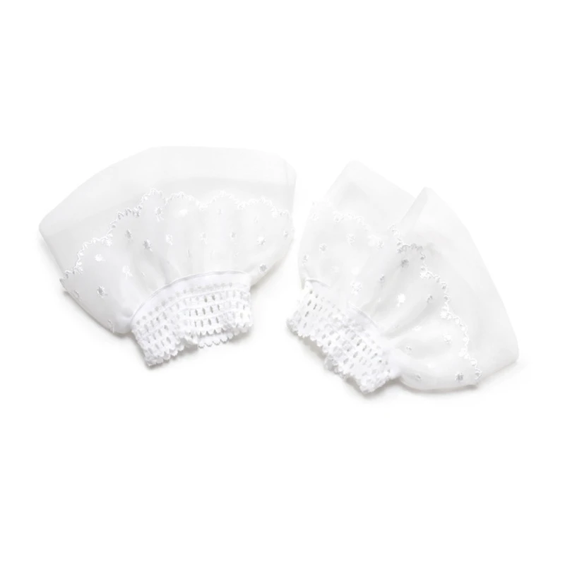 

Wrist Cuffs for Girls Detachable Yarn Cuffs Shirt Skirt Decorative Cuffs 57BD