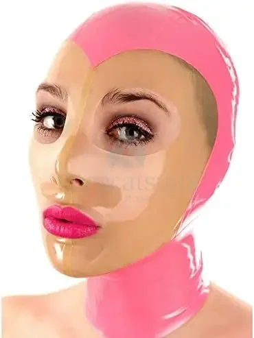 TiaoBug латексная маска с капюшоном открытыми глазами и открытым ртом головной убор