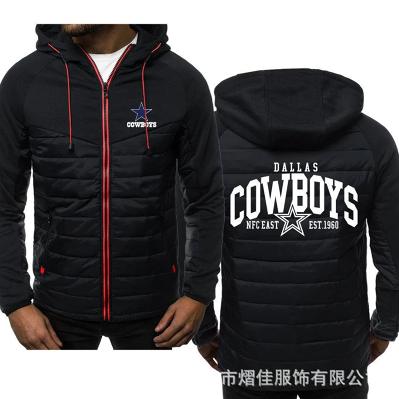 

Spring and autumn Hoodie men's COWBOYS logo car animation fun printing high quality cotton men's Jacket Hoodie hip hop casual