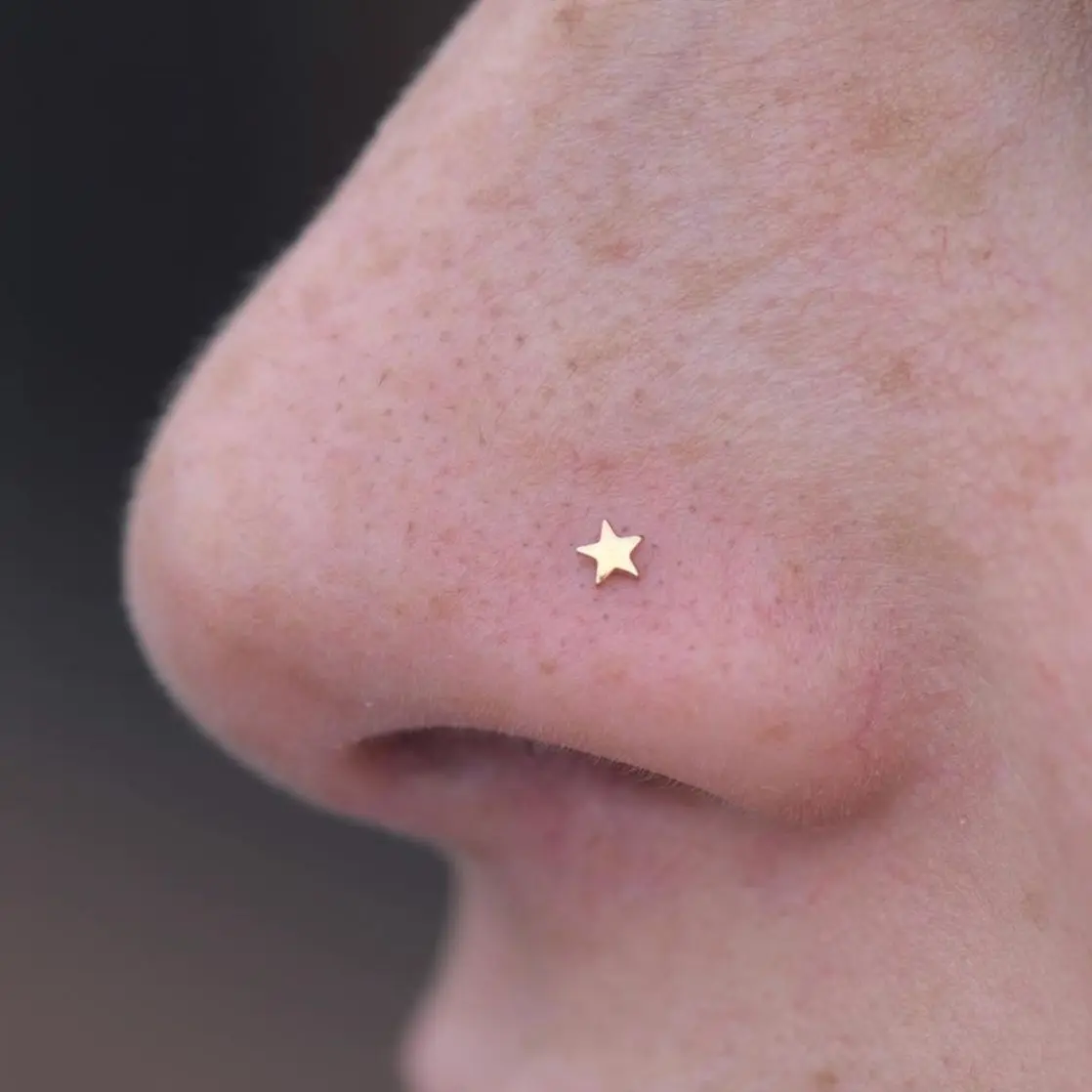 

1pc Stainless Steel Pointed Cone Heart Nose Nail Mini Cute Fashion Personality Stud Helix Piercing Body Jewelry Women Earrings