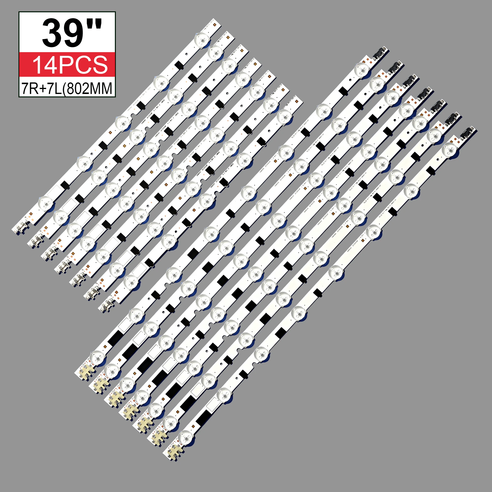 

14pcs x39''LED Backlight Lamp Strip for Sam-sung 39"TV UA39F5008AR UA39F5088AR CY-HF390BGAV2H 2013SVS39F D2GE-390SCA-R3 13-LEDs