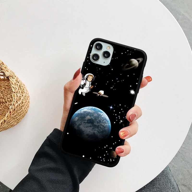 cartoon astronaut phone case for xiaomi redmi note 10 9 s 8 7 pro 8t 5 9c 9a mi 11t 9t a3 10 11 10t lite poco x3 nfc f3 m3 cover free global shipping