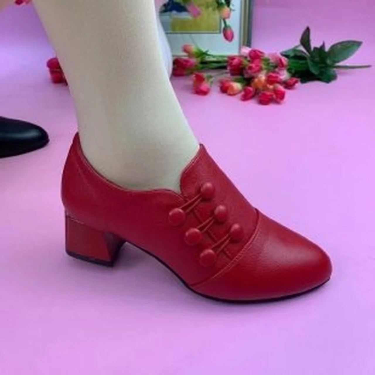 

Hot Sale Classic Women's Shoes Pointed Toe Pumps Patent Leather Dress High Heels Boat Party Wedding Zapatos Mujer Red Wedding