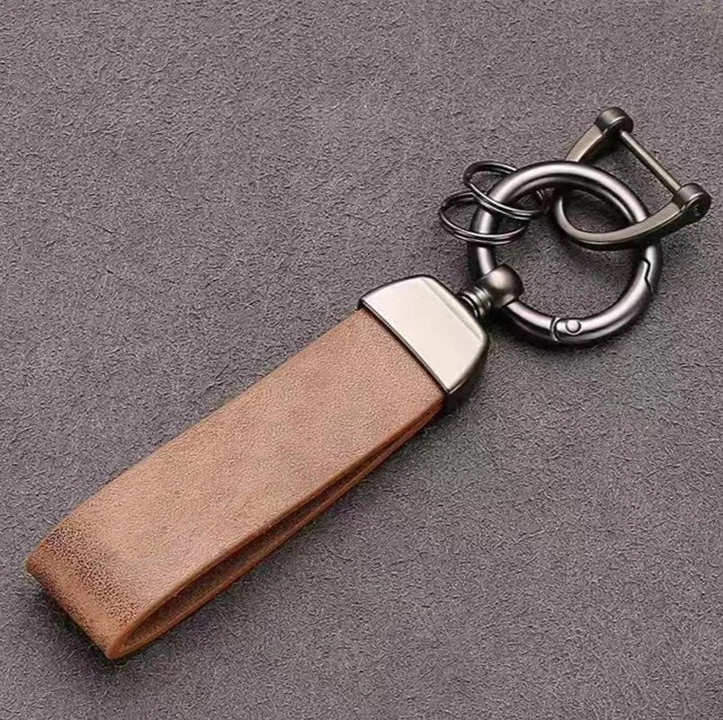 

New Style Metal+Leather Keychain Keyring Car Key For Toyota Decoration Car Accessories Ladies And Gentlemen Custom Key Holder G