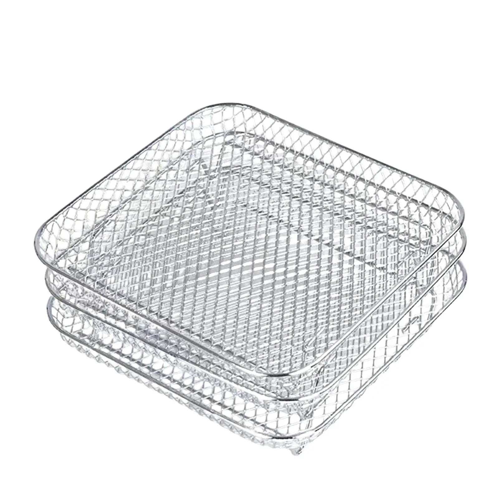 

Air Fryer 3-Layer Grill Stackable Air Fryer Grill Stackable Air Fryer Grill Air Fryer Stainless Steel Bracket Gadget Tools Multi