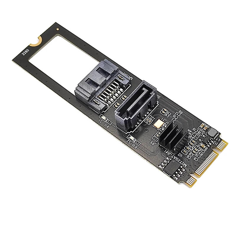 Переходная карта NVME в двойной контроллер SATA M.2 SATA3.0 6G Конвертер жесткого диска Key-M