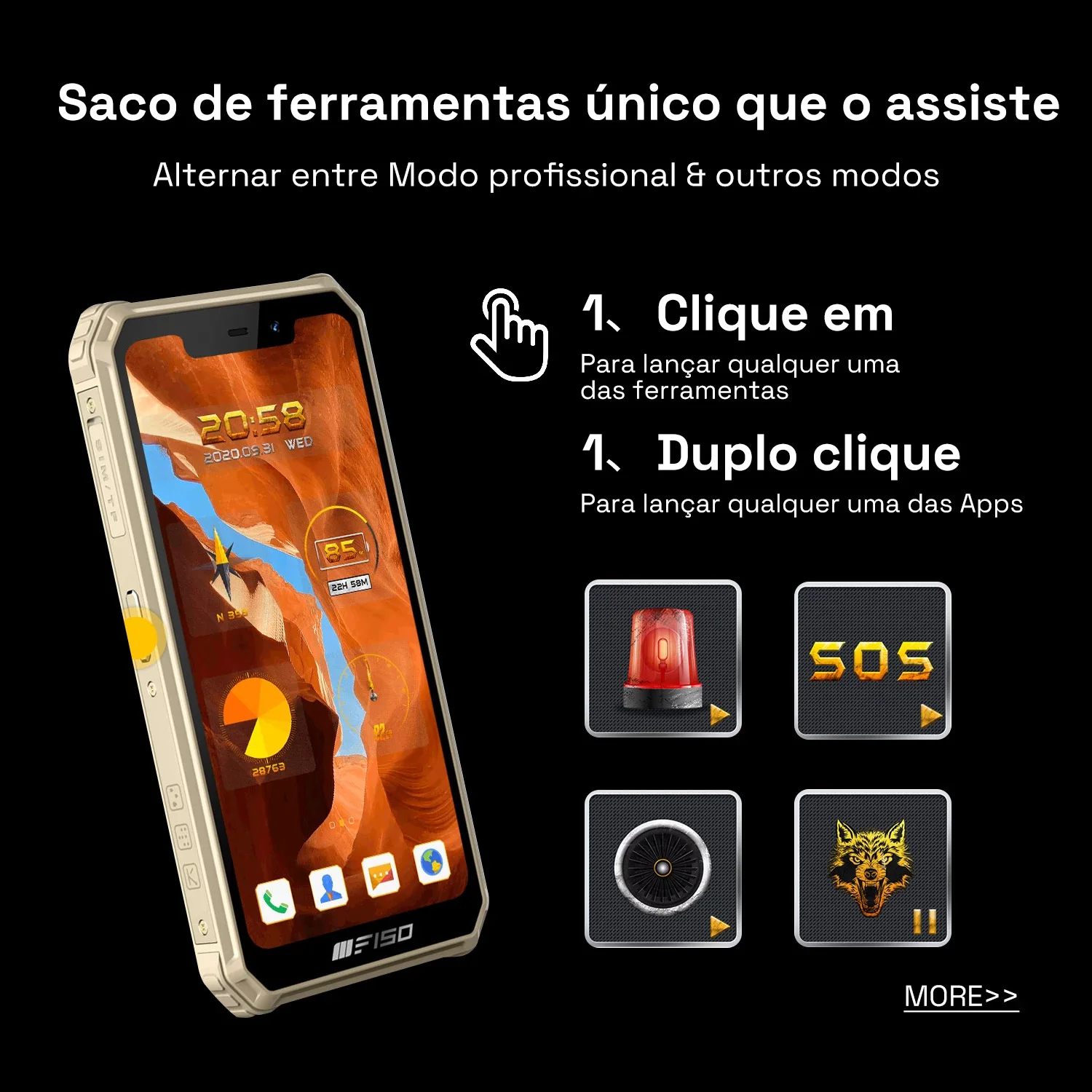 IIIF150 B2021 Rugged Mobile Phone 8000mAh Smartphone IP68/69K MTK G25 Quad Camera 6GB RAM 64GB ROM Telephone Android 11 OS