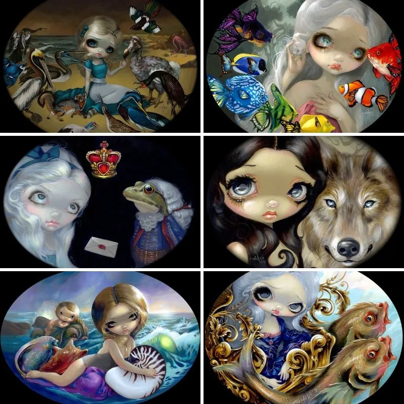 

5D DIY Diamond Painting Kit Paint Cartoon Girl Princess Picture Home Decor Full Square&Round Embroidery Mosaic Cross Stitch Sale