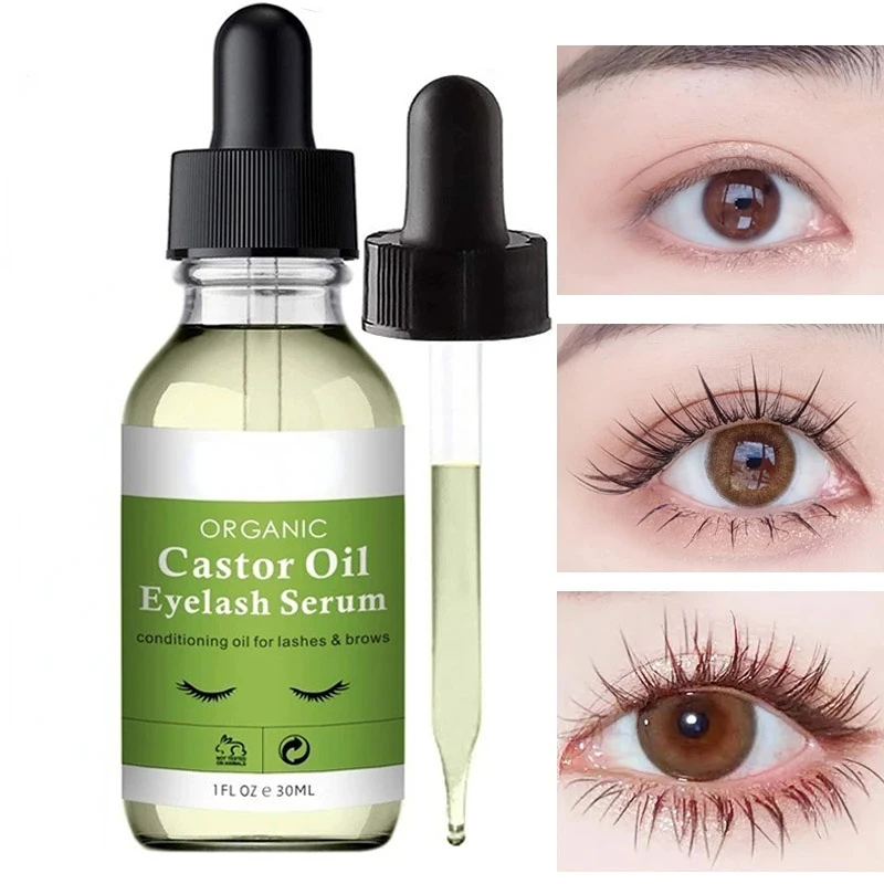 

100% Natural Castor Essence Oil Eyelash Growth Essential Oils Serum Hair Treatment Eyebrow Rapid Growth Liquid