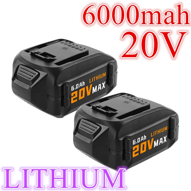 

20V 5.0/6.0 Ah Lithium-Ion Rechargeable Battery For Worx 20V Battery WA3578 WA3520 For Worx WG151s WG155s Replacement Worx Batte