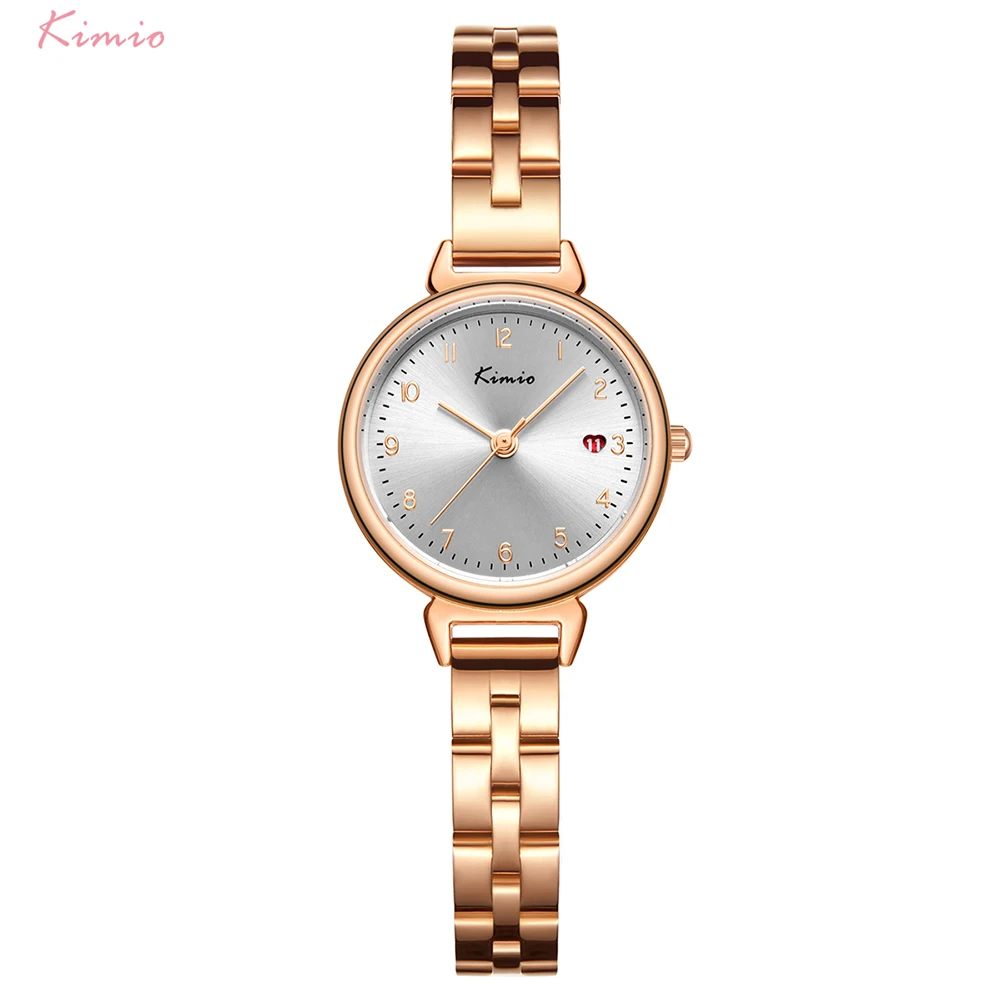 

Kimio Women Dress Watch Calendar Quartz Wristwatch Fashion Casual Waterproof Watch Stainless Steel Bracelet Watches Reloj Mujer