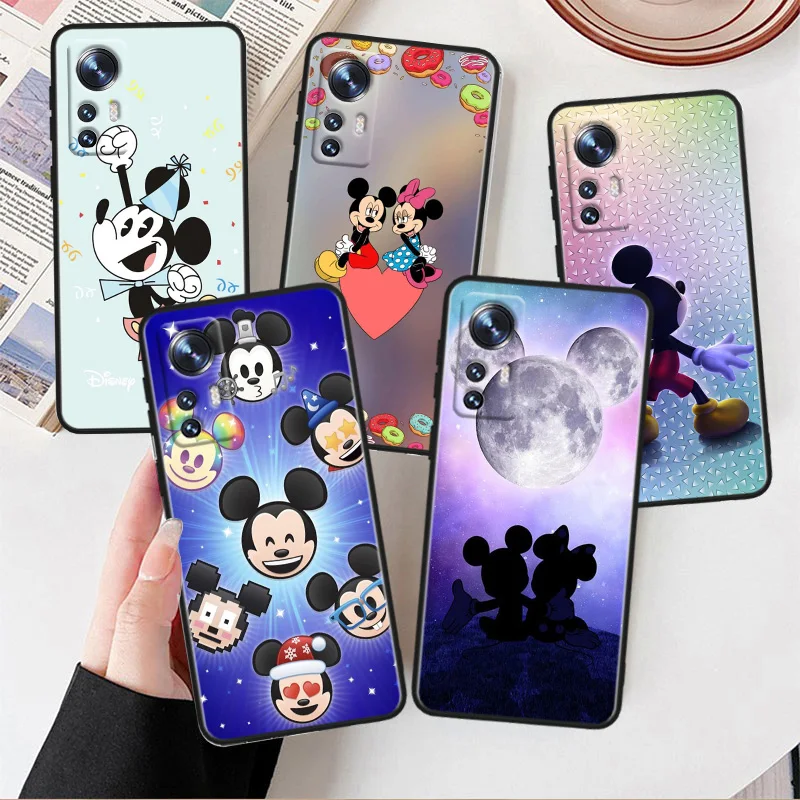 

MicMickey Mouse Cute Smart Phone Case For Xiaomi Mi 12T 12S 12X 11i 11X 11T 11 10T 10S Ultra Pro Lite Black Soft Cover