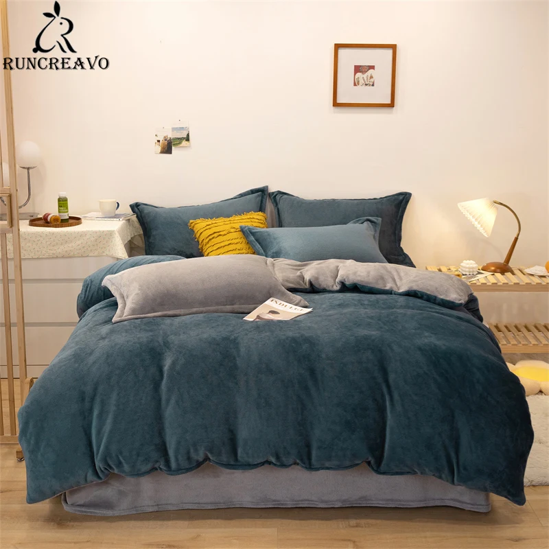 

Новинка 2021, однотонный фланелевый костюм из двух предметов с молочным бархатным покрытием, костюм из четырех предметов большого размера ...