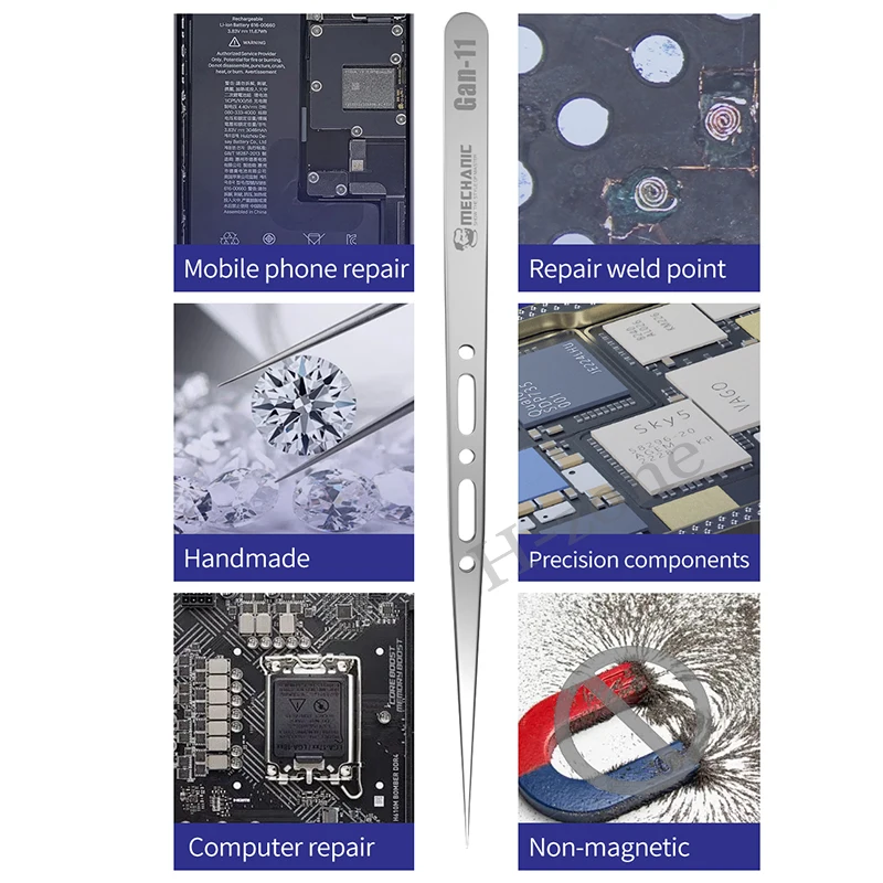 Антимагнитный промышленный пинцет из углеродистой стали