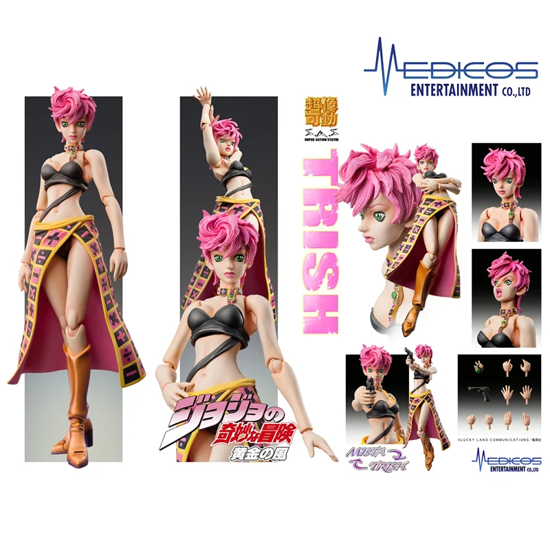 

In Stock 100% Original Medicos JoJo's Bizarre Adventure Golden Wind Super Action Statue Trish Una Anime Figure Action Toys