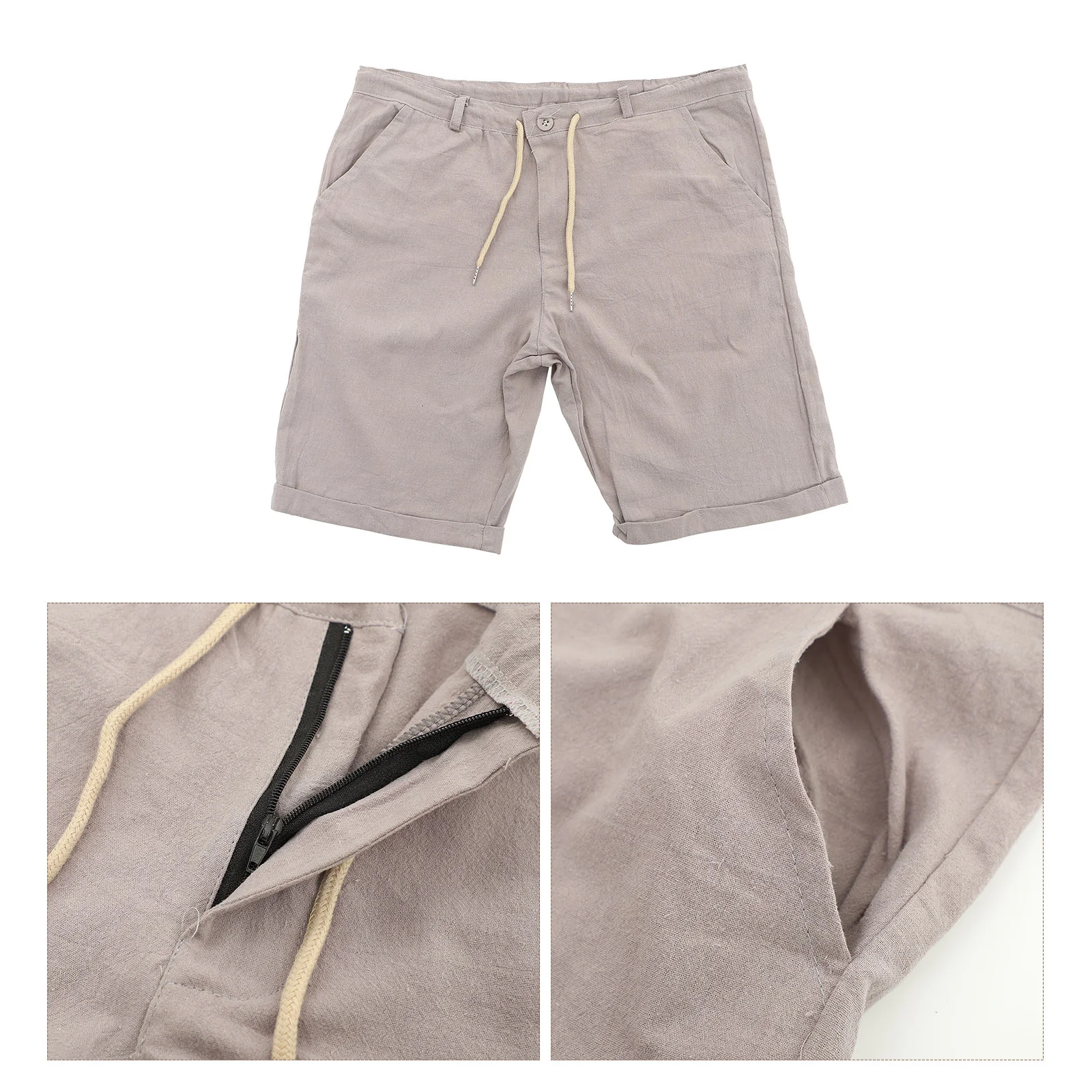 

Men's Linen Shorts Jogging Yoga Casual Waist Workout Joggers Sweatpants Surf Running Crimping