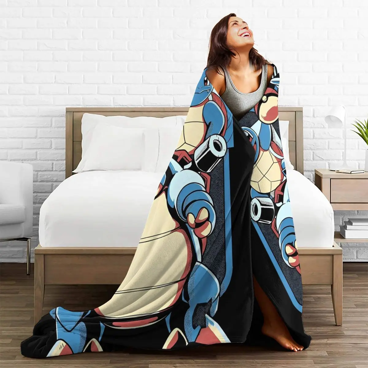 Аниме Pokemon Blastoise мультфильм шерстяные одеяла походное фланелевое одеяло для