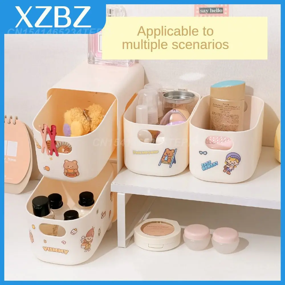 

Портативный ящик для хранения карандашей и косметики, стильная настольная полка с выдвижным ящиком, вместительная подставка, искусственна...