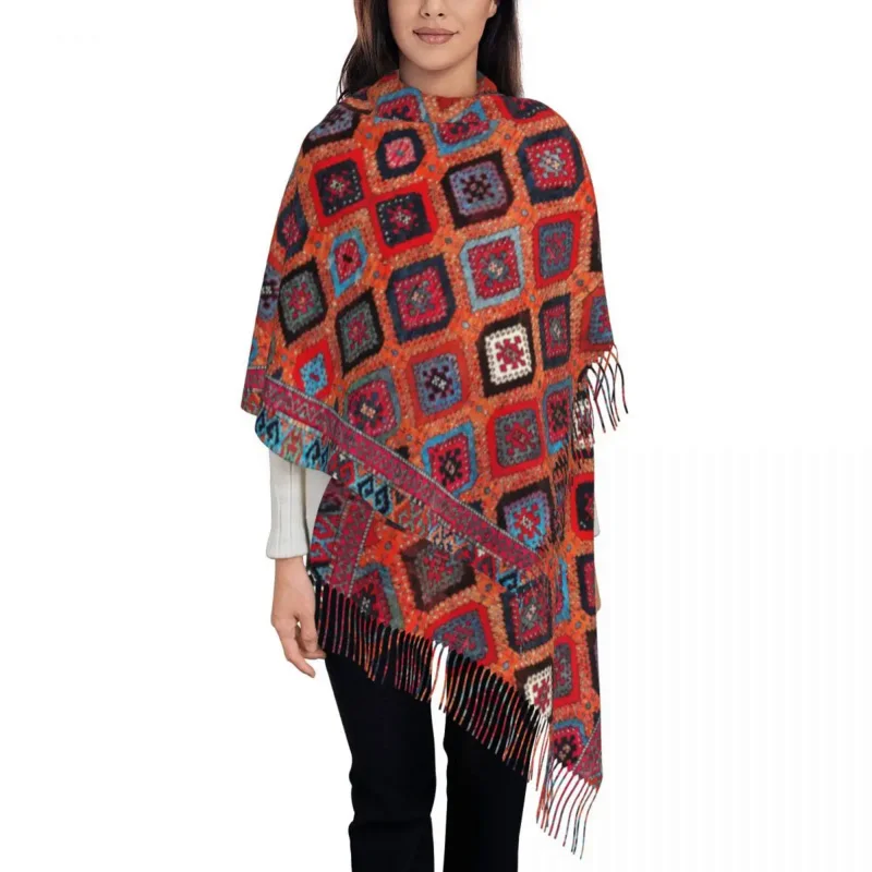 

Personalized Sarkisla Sivas Bohemian Turkish Kilim Scarf Mn Winter Warm Scarves Vintage Ethnic Geometric Diamond Shawls Wraps