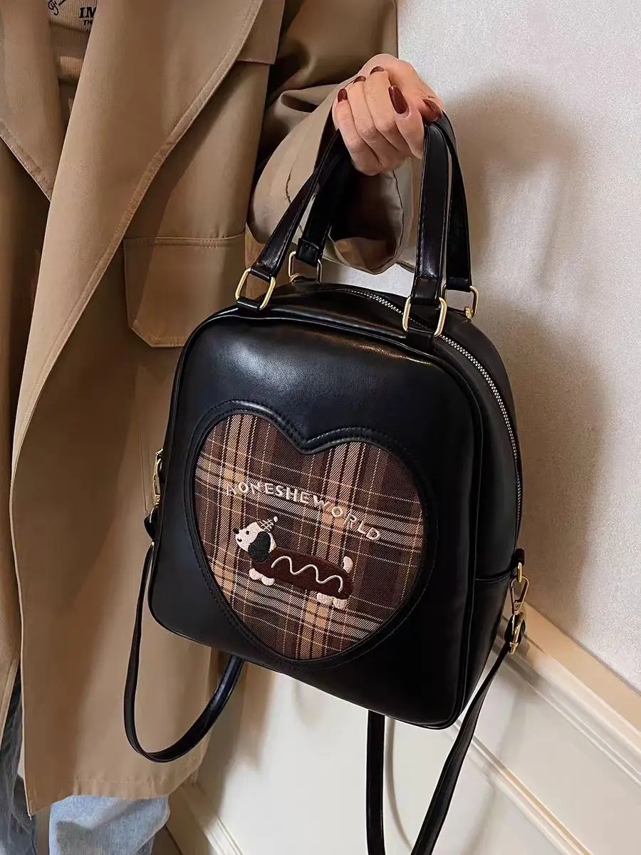 Женский рюкзак в корейском стиле модный INS белый черный винтажный сумки для